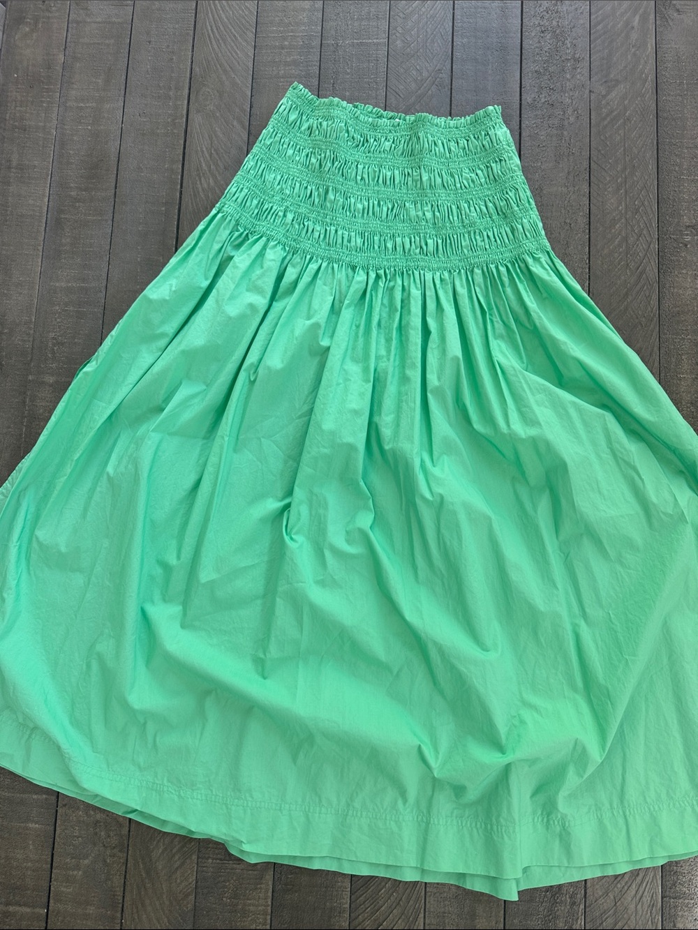 Banana Republic Mint Green Smocked Waist Maxi Skirt